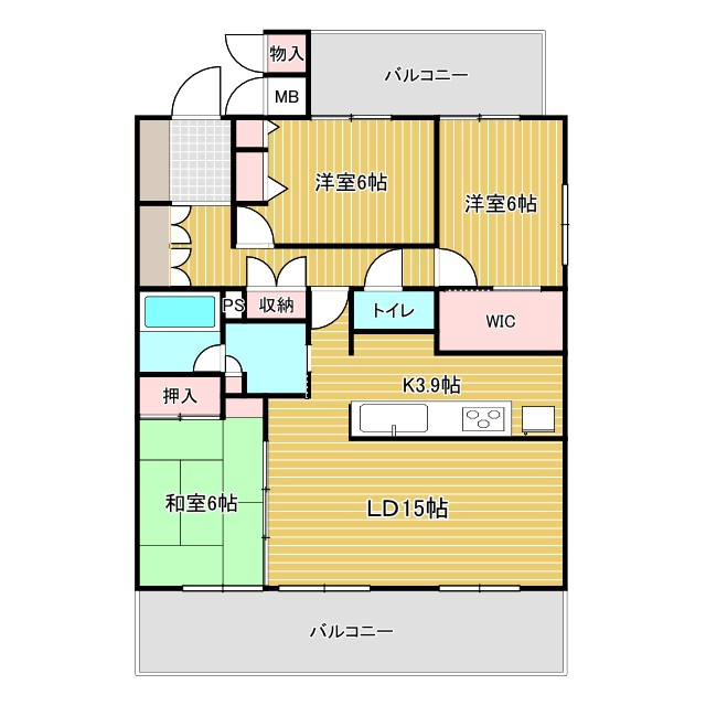 ポレスター大町　6階の間取り