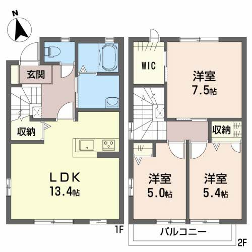 ファルカスⅡ A棟の間取り