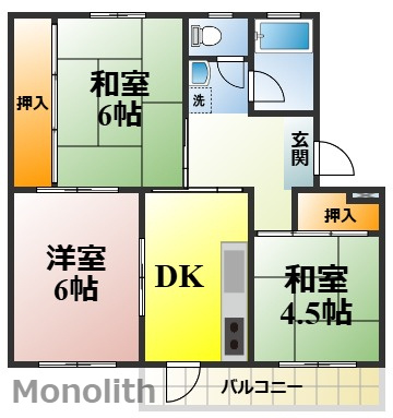 鶴山台12号棟の間取り
