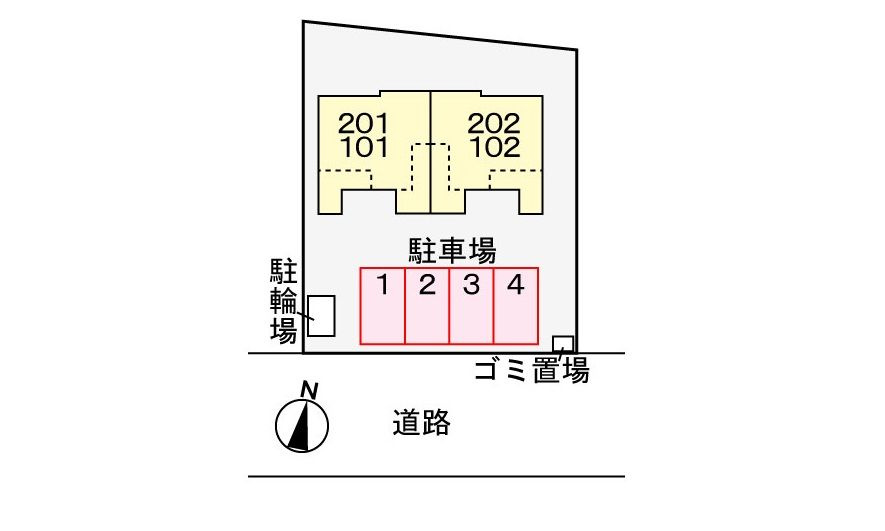 ファシェーネの駐車場