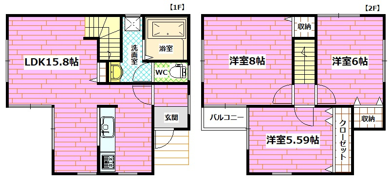 リベラル弐番館の間取り