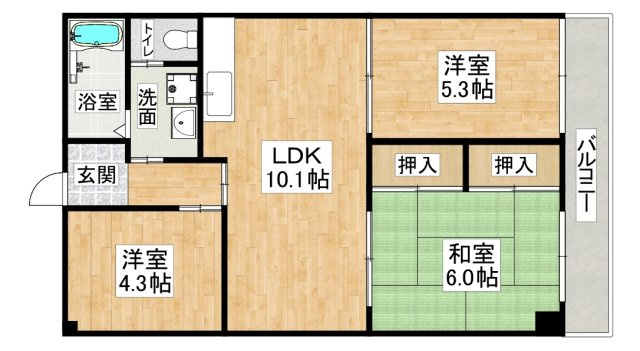 サムティ南多聞台の間取り|※間取りが現況と異なる場合は現況を優先します※
