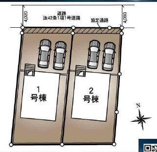 常総市水海道天満町第3　新築戸建の区画図|区画図です♪
