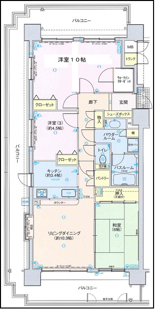ローレルコート霞町の間取り