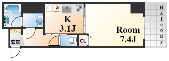 アプリーレ三宮イーストの間取り