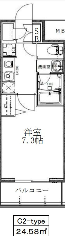 クリエイトビュー三宮磯上の間取り