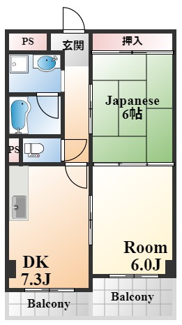 サングレイス山手館の間取り
