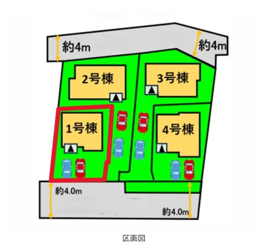 国分町新築戸建の区画図