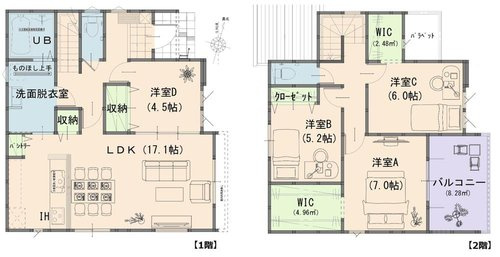 よかタウン　総社市門田（1期）【仲介手数料無料】　の間取り