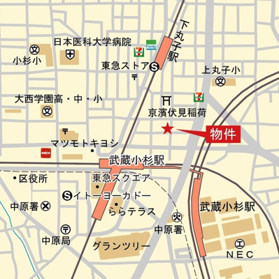 【地図】 | Ｂｒｉｌｌｉａ　ｉｓｔ　武蔵小杉
