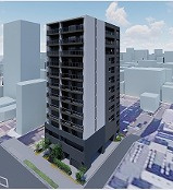 【外観パース】デュオフラッツ今池フレナ