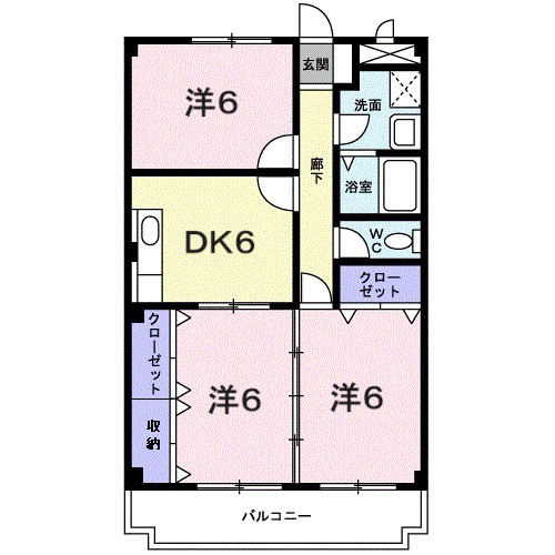 【間取り】 | ディアコート横山 | 間取りです