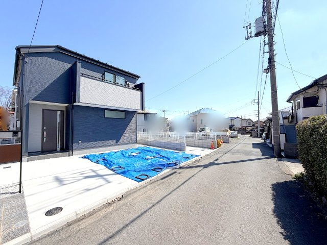 福生市福生全２棟　新築分譲の前面道路含む現地写真