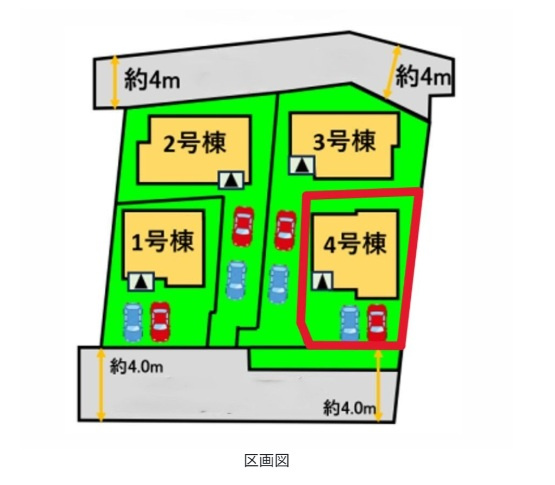 国分町新築戸建の区画図
