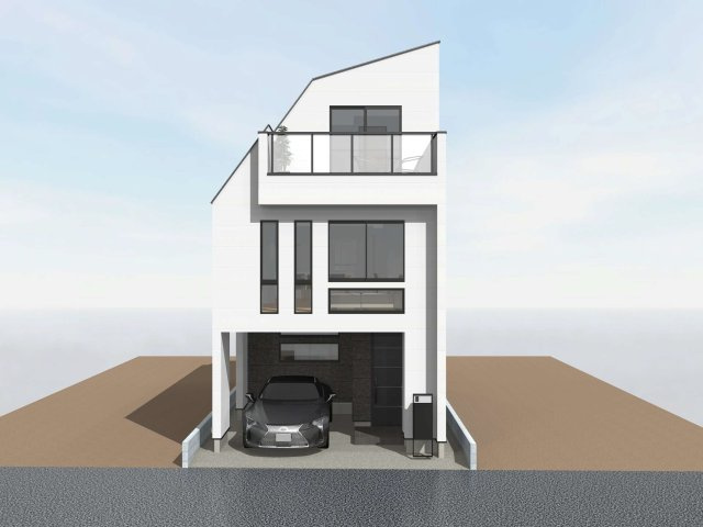 【完成予想図】 | 建物面積141.77平米、LDK27.1帖+主寝室10帖以上+車庫付大型4LDKプラン