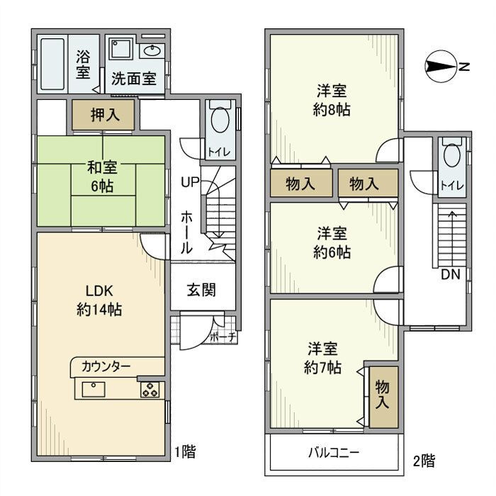 大住町戸建の間取り