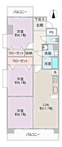 シーダ福徳の間取り