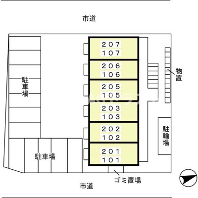【区画図】 | コーポラス･Ｓ