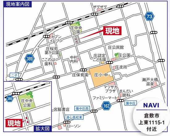 倉敷市上東の地図