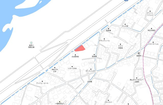 倉敷市西阿知町西原　1号地の地図