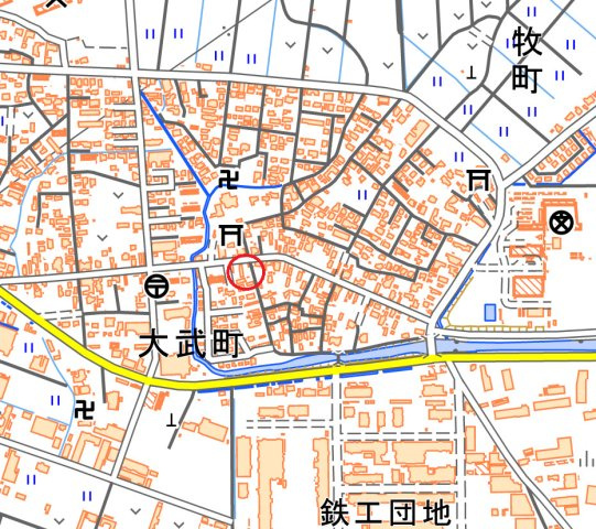 延岡市大武町 1棟アパートの地図