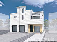 藤沢市鵠沼海岸７丁目　新築戸建の外観パース|イメージパスですので実際のものと多少異なります　

