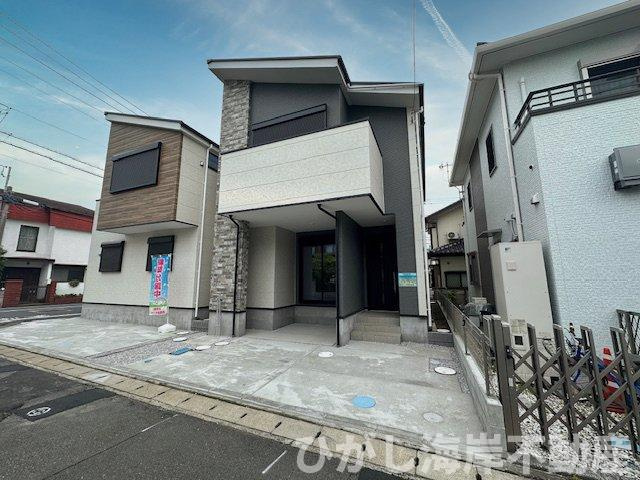平塚市黒部丘　新築戸建　全2棟の前面道路含む現地写真|現地外観