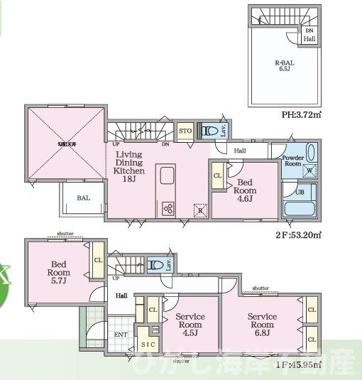 藤沢市城南５丁目　新築戸建　全16棟の間取り|2LDK+2S