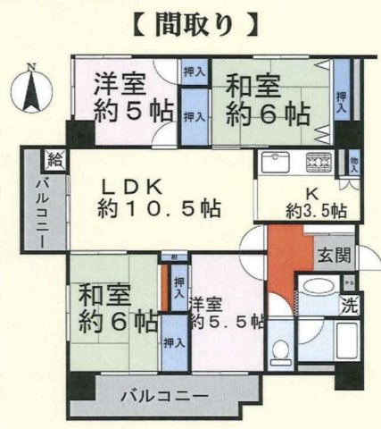 【間取り】 | 若葉台団地2－13号棟