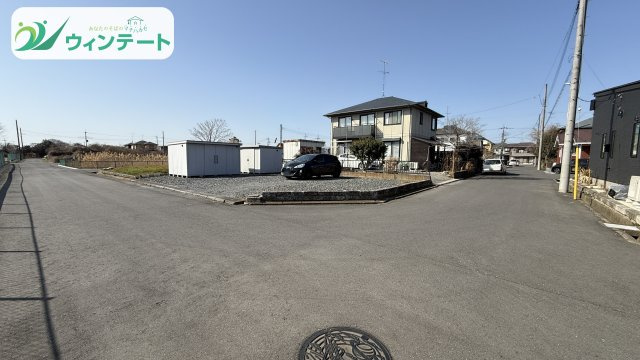 つくば市安食　売地の前面道路含む現地写真