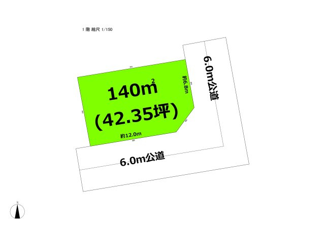 つくば市安食　売地の区画図