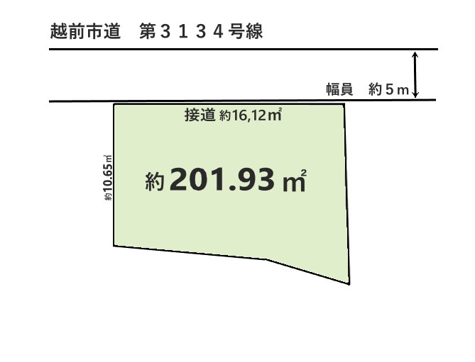 越前市大虫町　売土地　約６１坪　