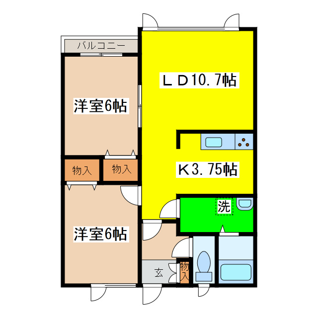 サンシャインＫＯＷＡの間取り