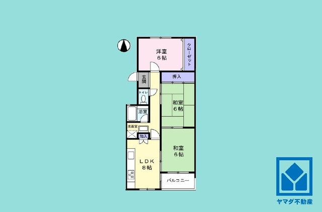 ジークレフ大庄2号棟の間取り|3LDK、専有面積59.42平米、5階建て4階部分。2026年2月リフォーム済の大変綺麗なお部屋です。