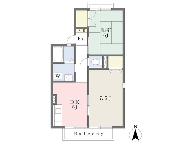 南向きで2階の角部屋です