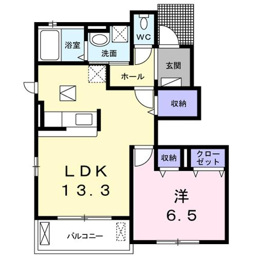 グラドゥアーレＢの間取り