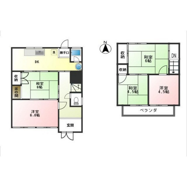 ひだまりある緑と穏やかな家時間の間取り