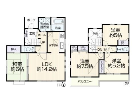 横浜市保土ケ谷区上菅田町の中古一戸建の間取り|使い勝手の良い4LDK
お気軽にお問い合わせください。