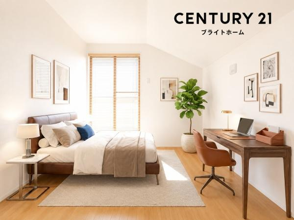 横浜市瀬谷区阿久和東３丁目の新築一戸建の洋室|窓からの光が嬉しい洋室です。
収納もあり、荷物が多い方にも安心です♪
※家具等はCGでの参考レイアウトです。