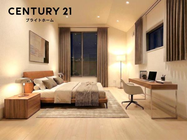 横浜市瀬谷区東野台の新築一戸建の洋室|落ち着きのある洋室です！
休日はこちらでおくつろぎ下さい♪
※家具等はCGでの参考レイアウトです。