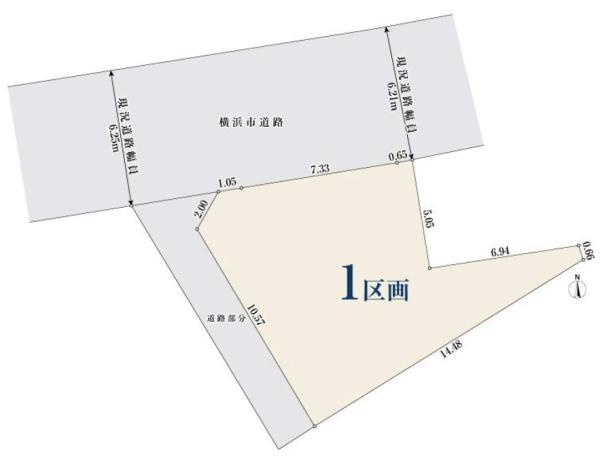 横浜市港北区篠原町の売地の区画図|限定1区画です！