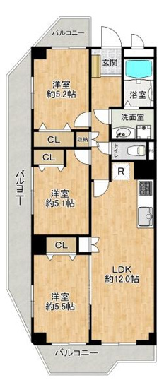 【間取り】 | メイクアップハイツ須磨浦