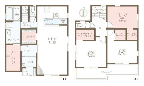 リーブルガーデン柳本町 ３号棟 ／新築一戸建の間取り