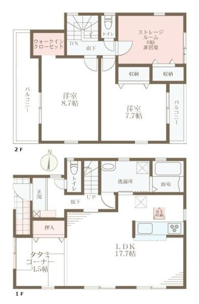 リーブルガーデン柳本町 ２号棟 ／新築一戸建の間取り