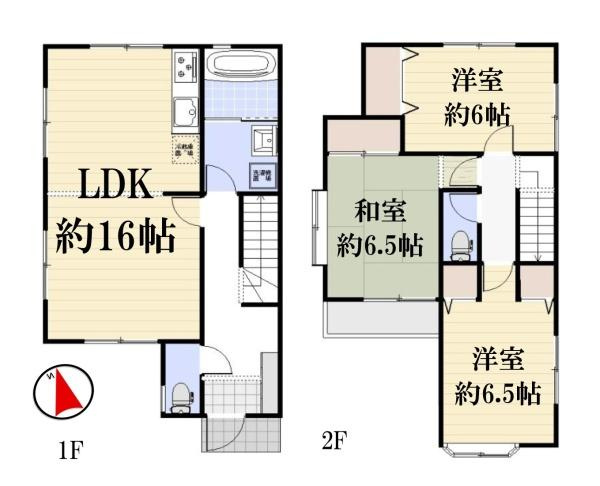 横浜市保土ケ谷区仏向西の中古一戸建の間取り