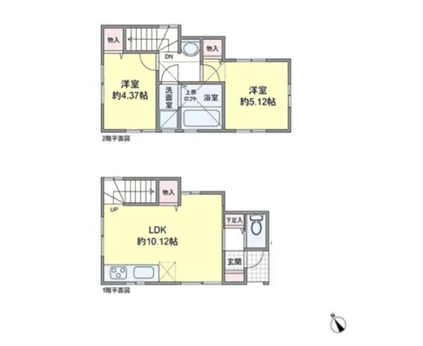 川崎市高津区子母口の新築一戸建の間取り