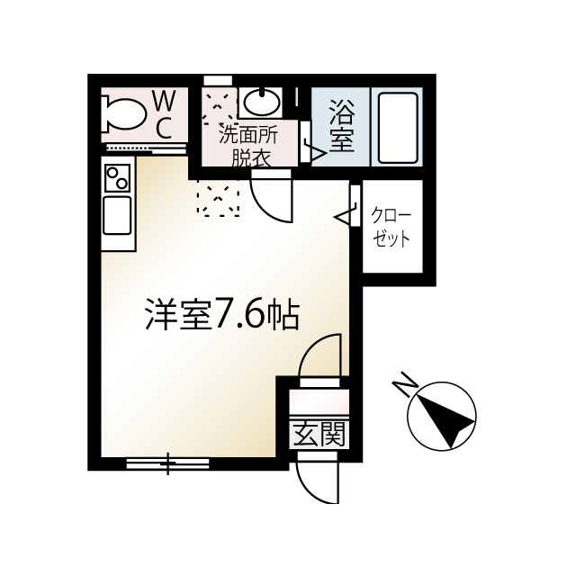 MQuarto若葉Ⅱの間取り