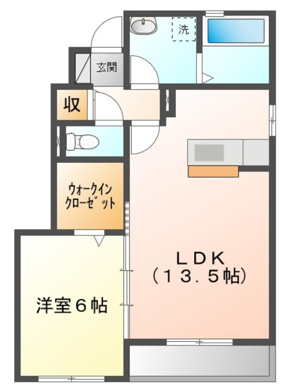 ルラシオン　Ａの間取り