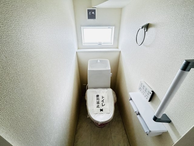 新築　前橋市樋越町第4　Livele Garden.S　6号棟のトイレ|現地写真　節水タイプのウォシュレット付きトイレ、水道料節約に一役買います！
