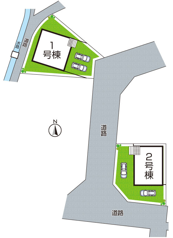加古川市加古川町南備後　第6期　新築一戸建ての区画図|全2区画